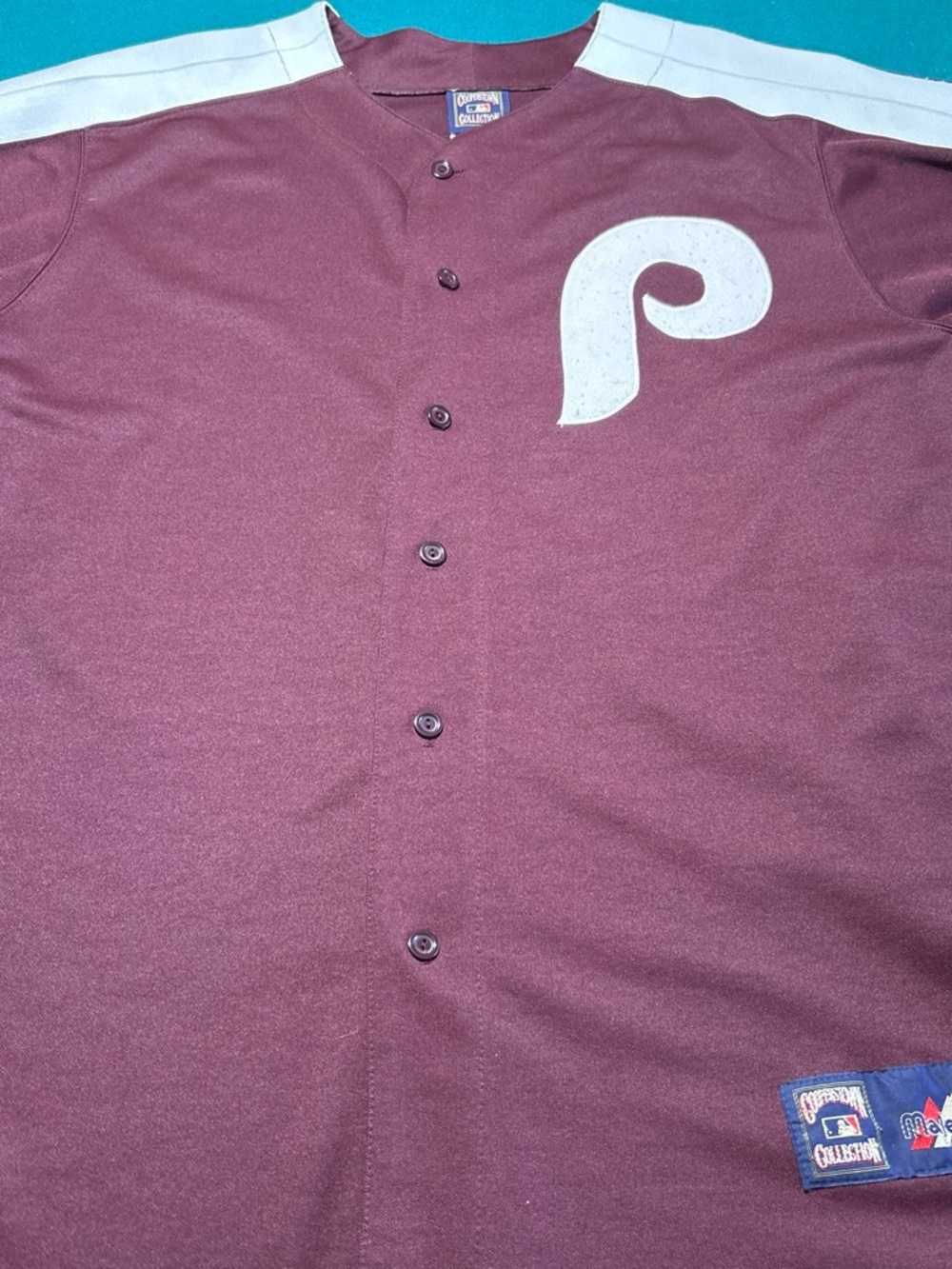 Majestic Cooperstown Collection Throwback Phillies Jersey , XL , $32